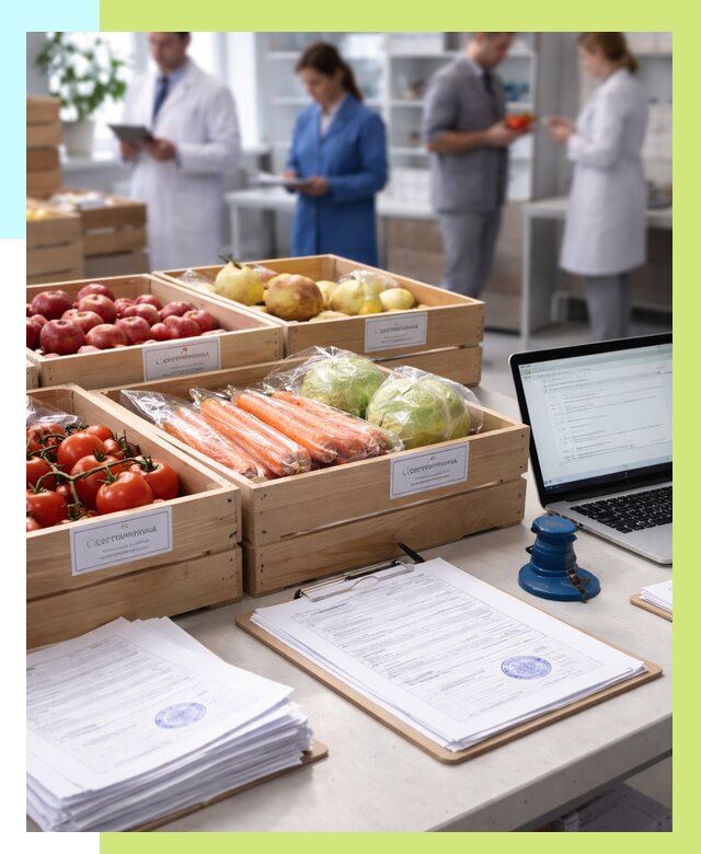 Сертификация овощей и фруктов в Балакове от 8650 р. | Алешин-Блк