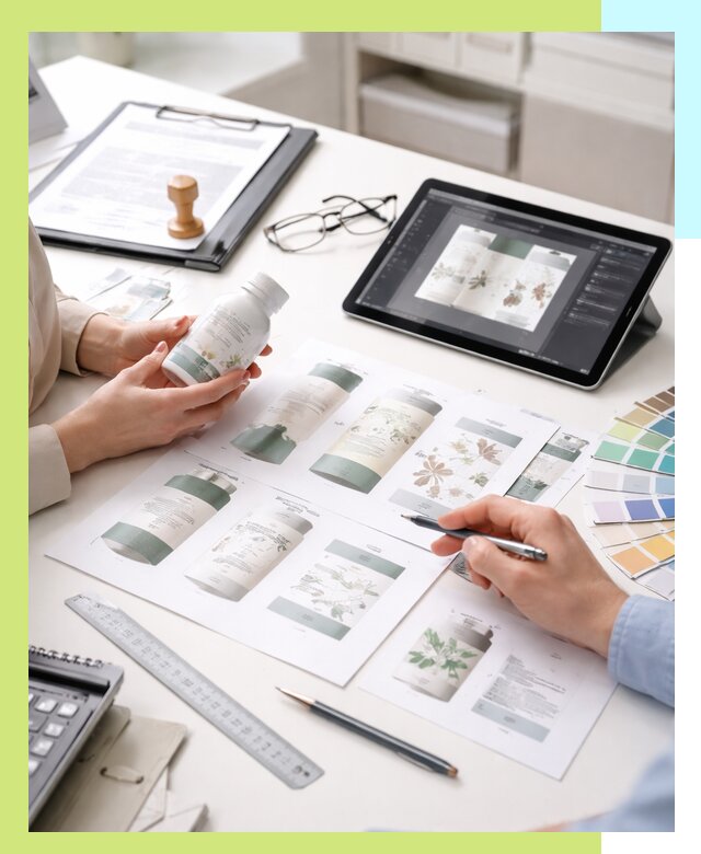 Профессиональная разработка дизайна и текста этикетки продукции в Балакове