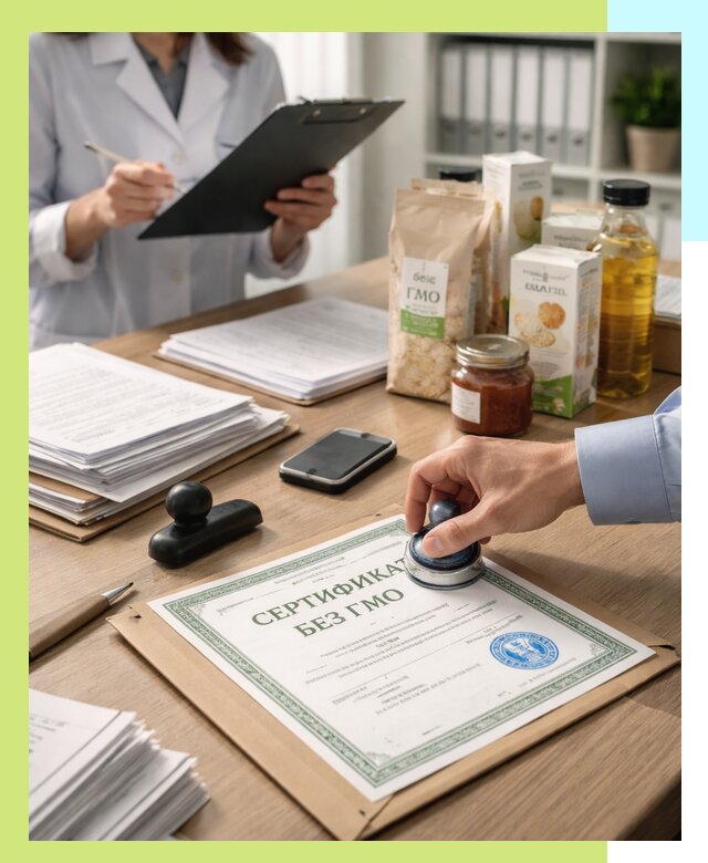 Получение сертификата Без ГМО для продукции в Балакове