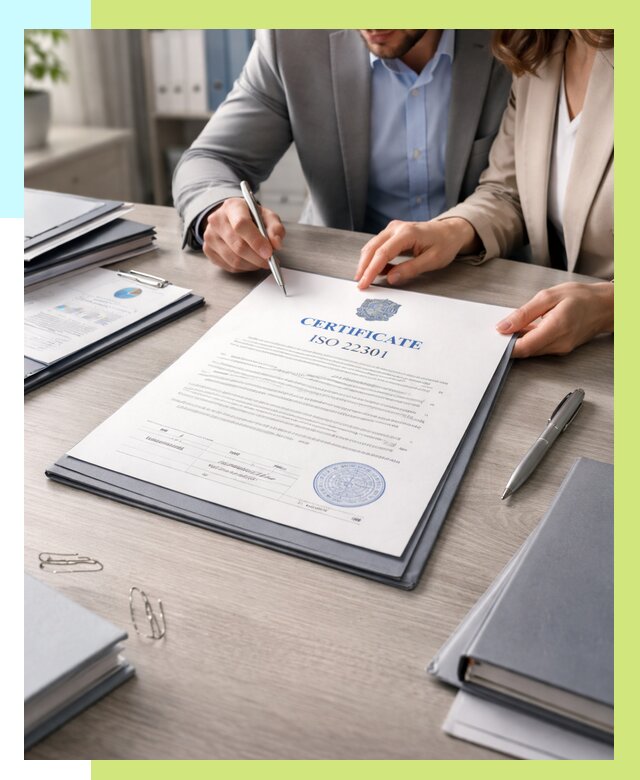 Сертификат ISO 22301 в Балакове от 45797 р. | Алешин-Блк срочно